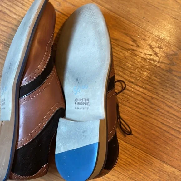 Johnston & Murphy Leather and Suede Wing Tips Brown 11.5 M - Picture 5 of 10